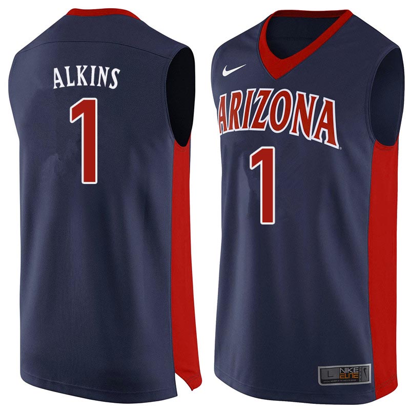 Men Arizona Wildcats #1 Rawle Alkins College Basketball Jerseys Sale-Navy